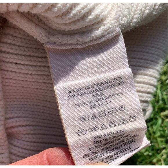 Free People Allure Pullover RIBBED ivory V NECK Sweater sz XS - Picture 7 of 7